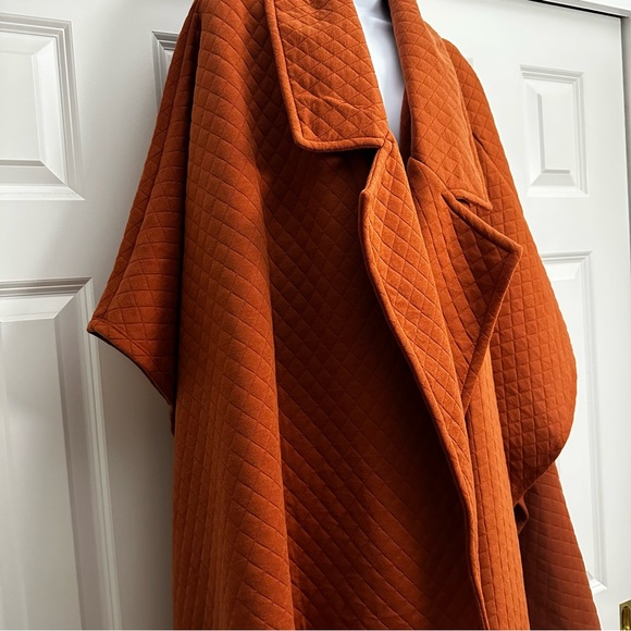 Free People Off Duty Quilted Poncho Orange - Picture 7 of 7